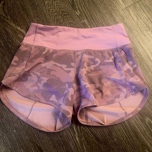 Size 2 lululemon speed up shorts, “long” (4 inch inseam).
